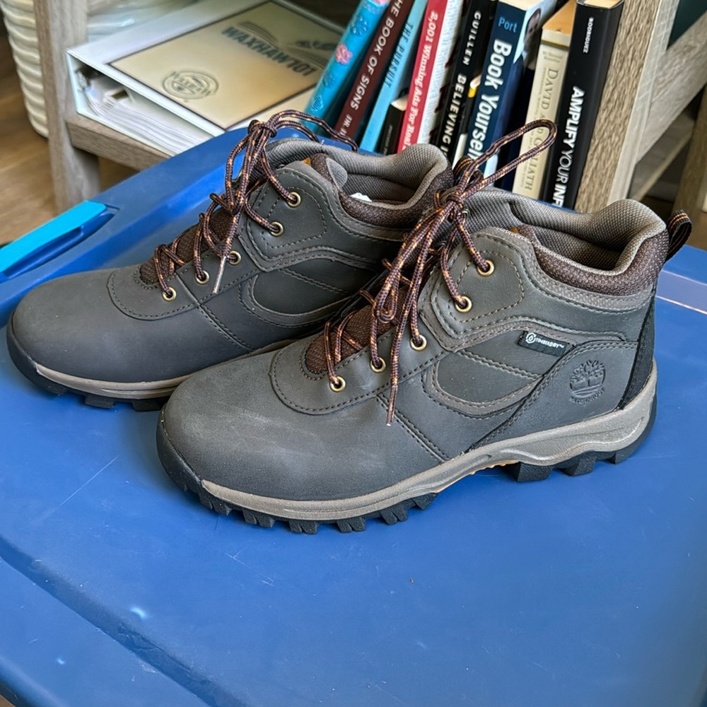 TIMBERLAND Maddsen Mid Hiker Brown Boot Size Youth 5.5